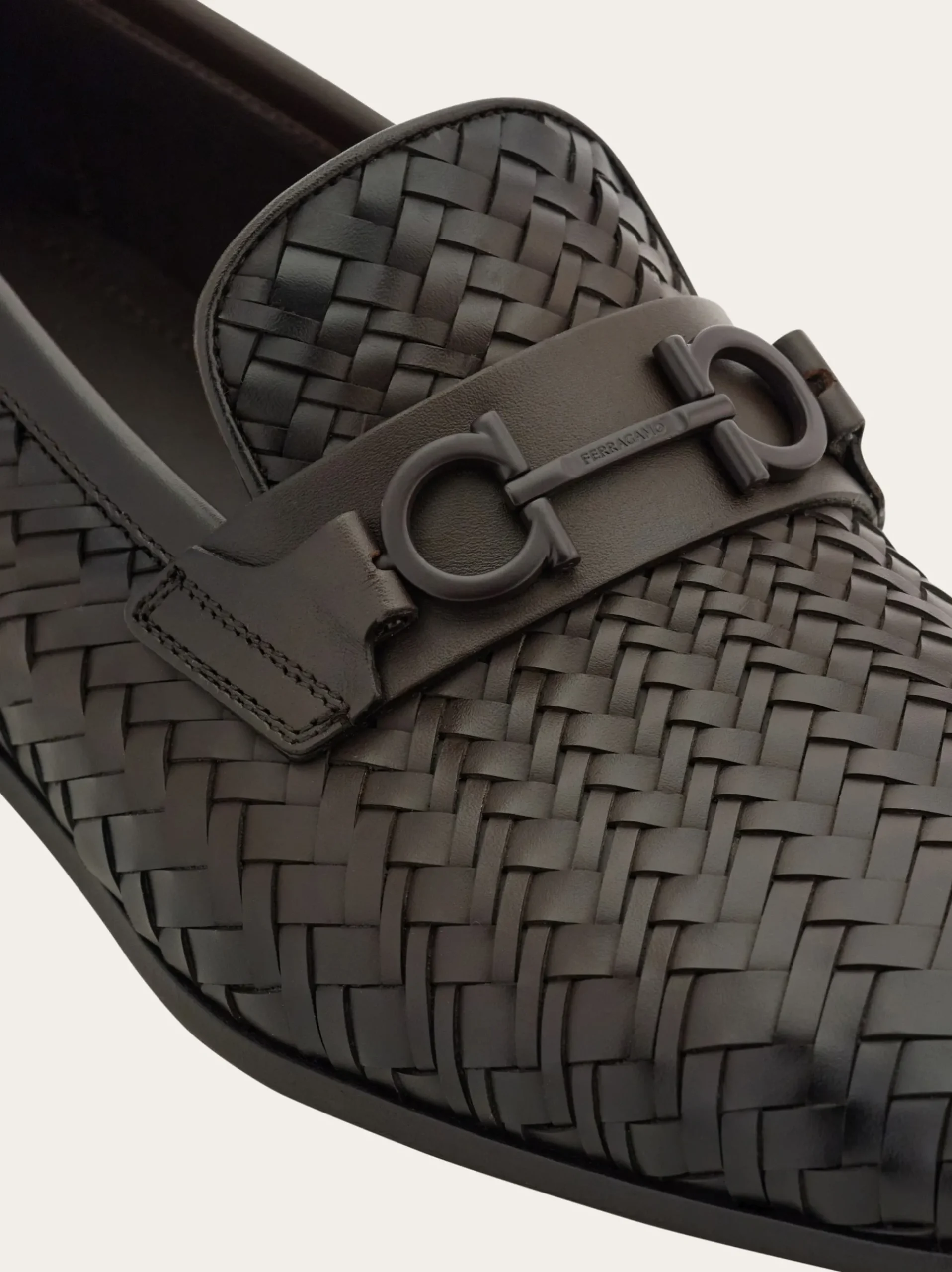Moccasin with braid Gancini ornament - Men