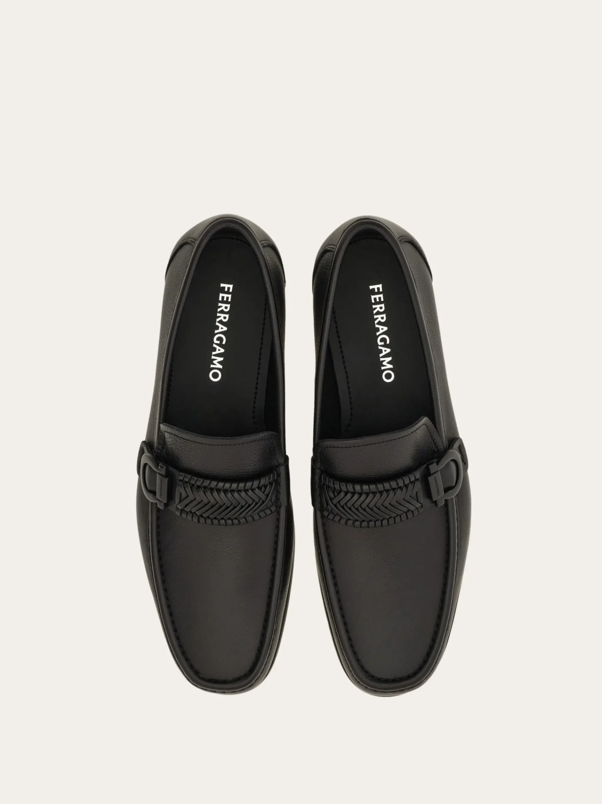 Moccasin with braid Gancini ornament - Men