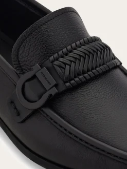 Moccasin with braid Gancini ornament - Men