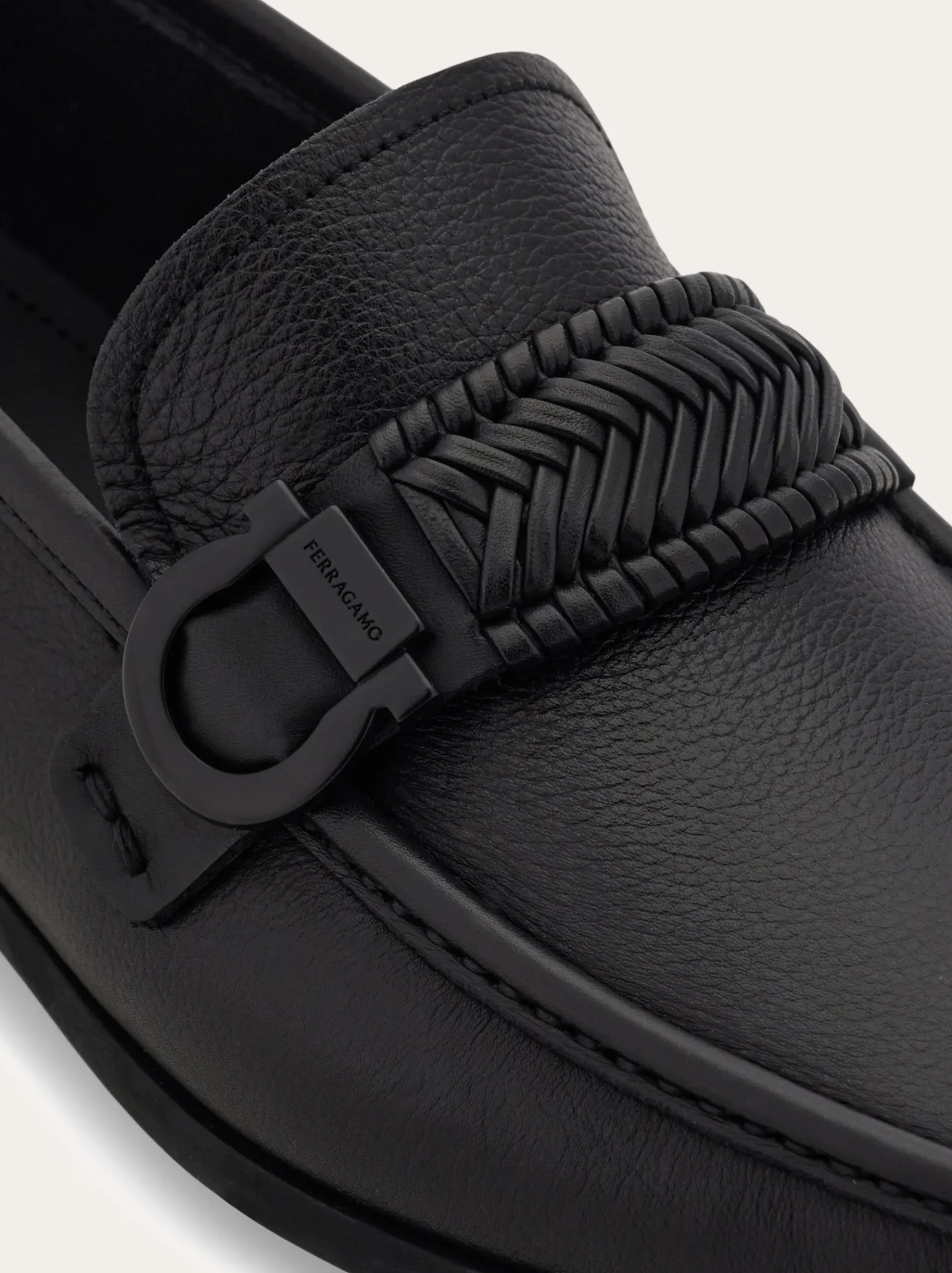 Moccasin with braid Gancini ornament - Men