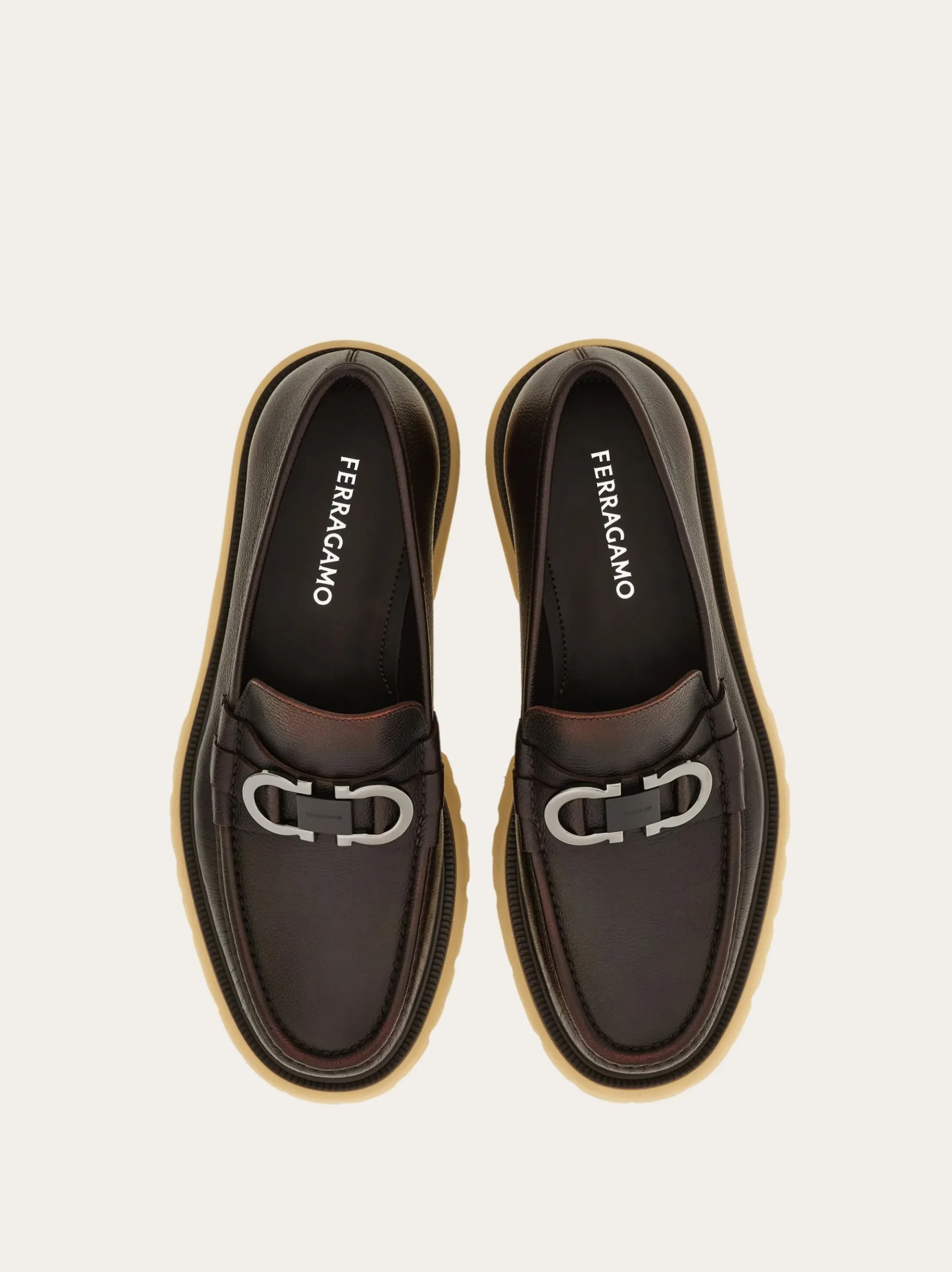 Moccasin with Gancini ornament - Men