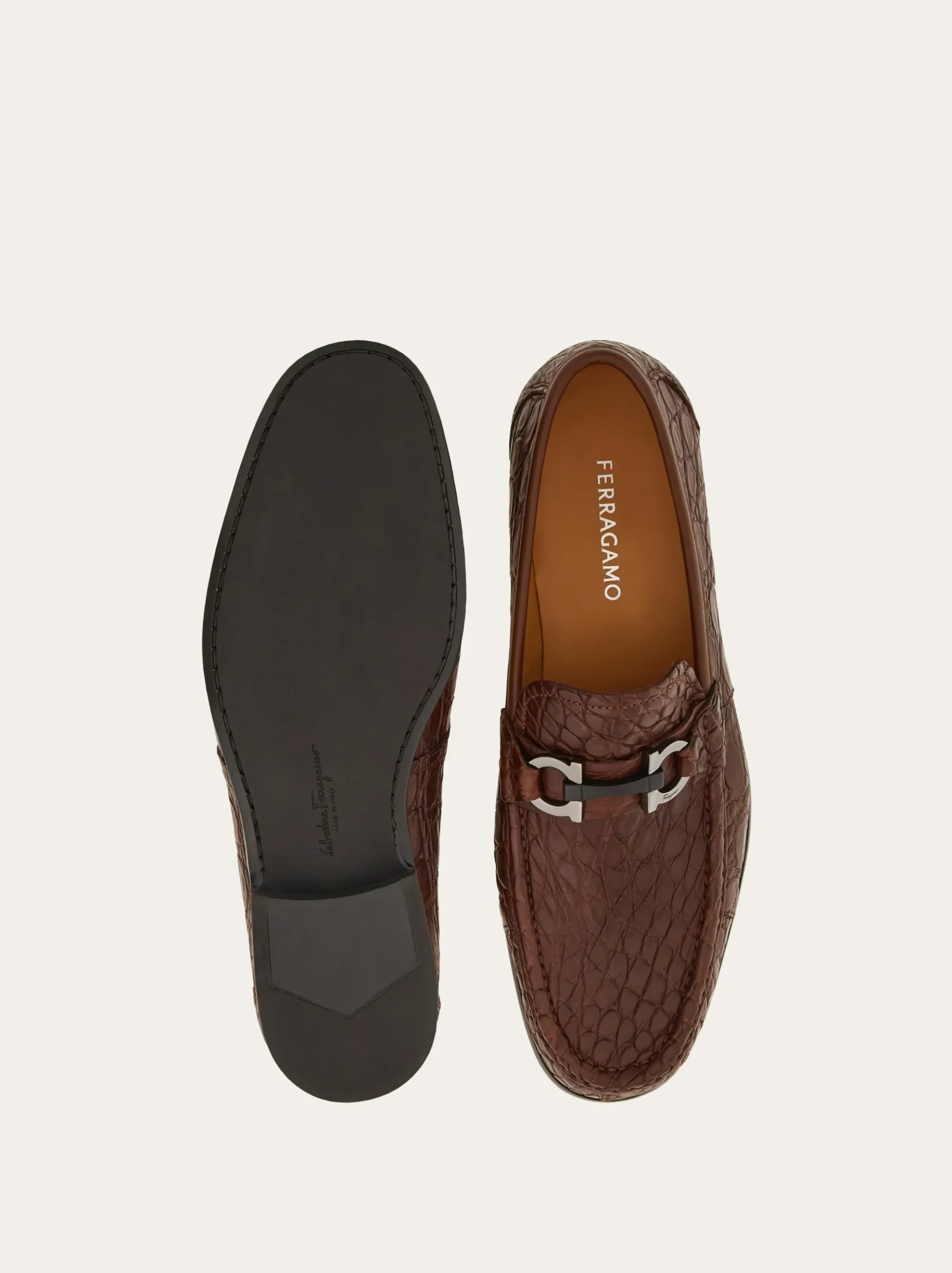 Moccasin with Gancini ornament - Men