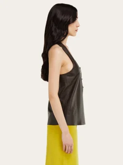 Nappa racer back vest - Women