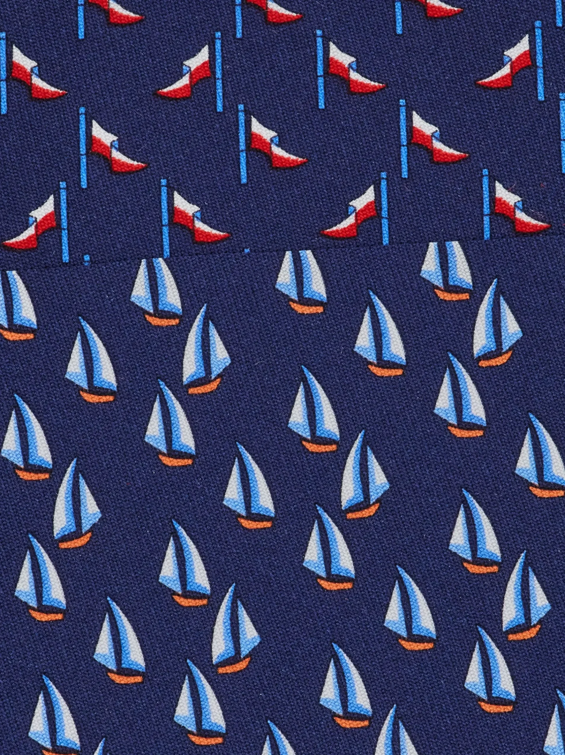 Nautical print silk tie - Men