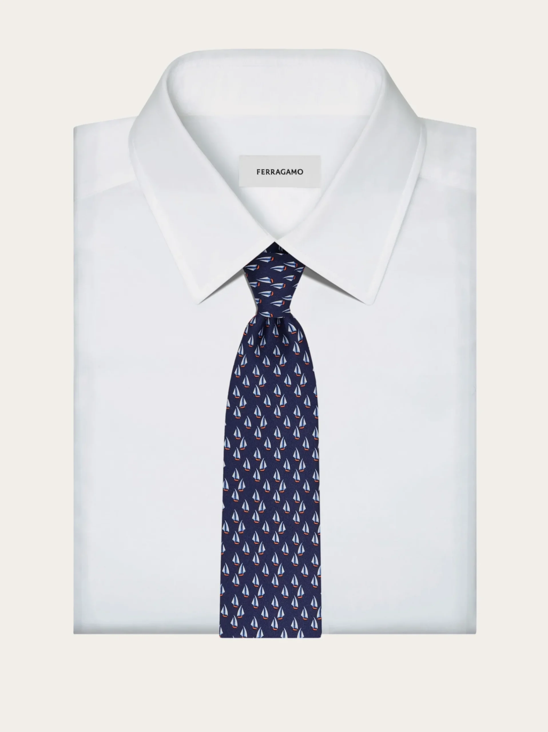 Nautical print silk tie - Men