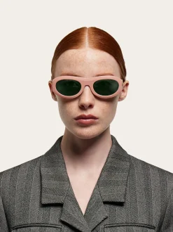 Oval frame sunglasses - Women
