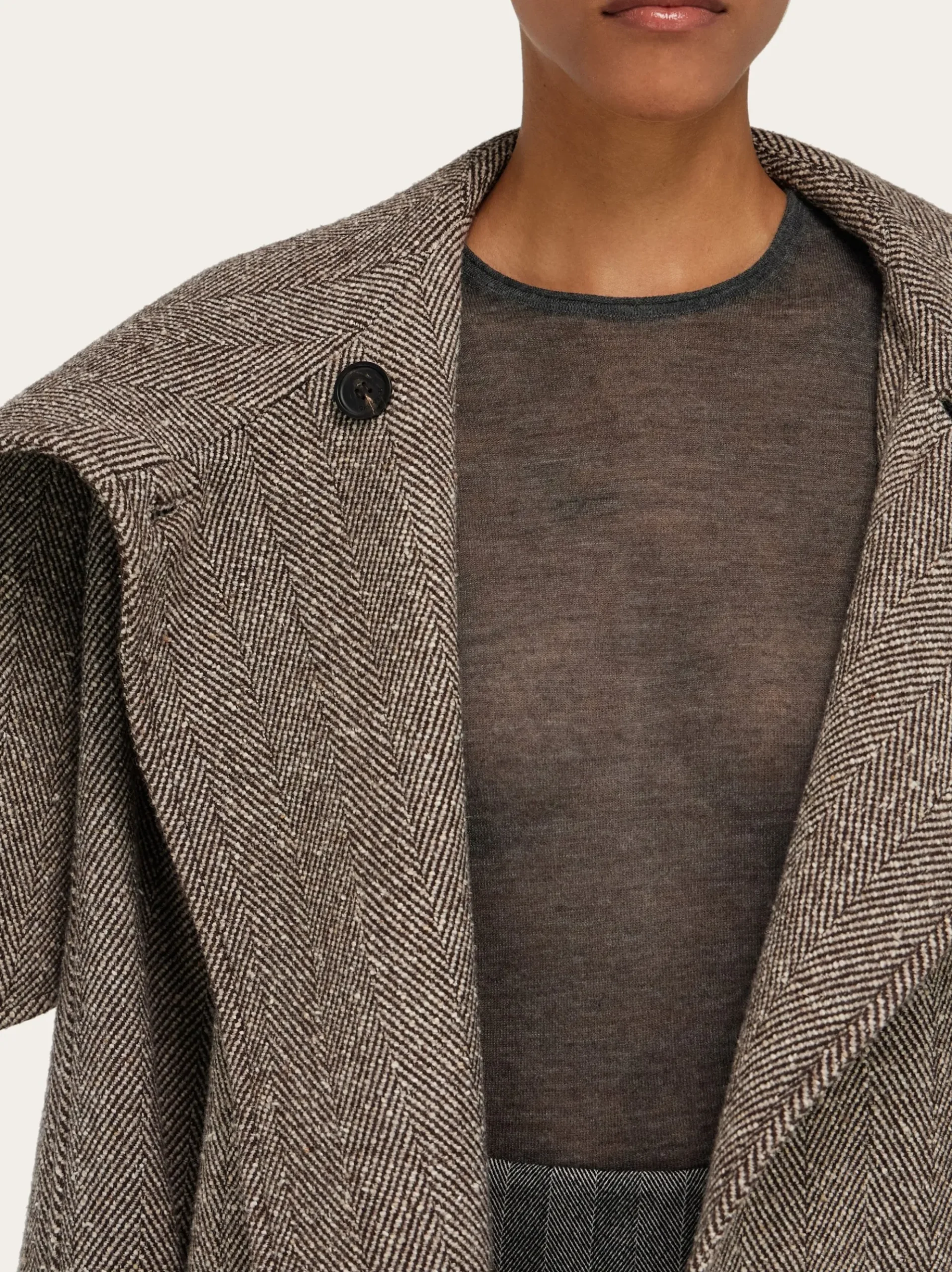Oversize asymmetrical coat - Women