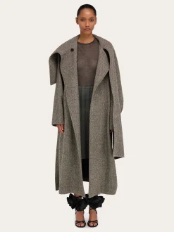 Oversize asymmetrical coat - Women