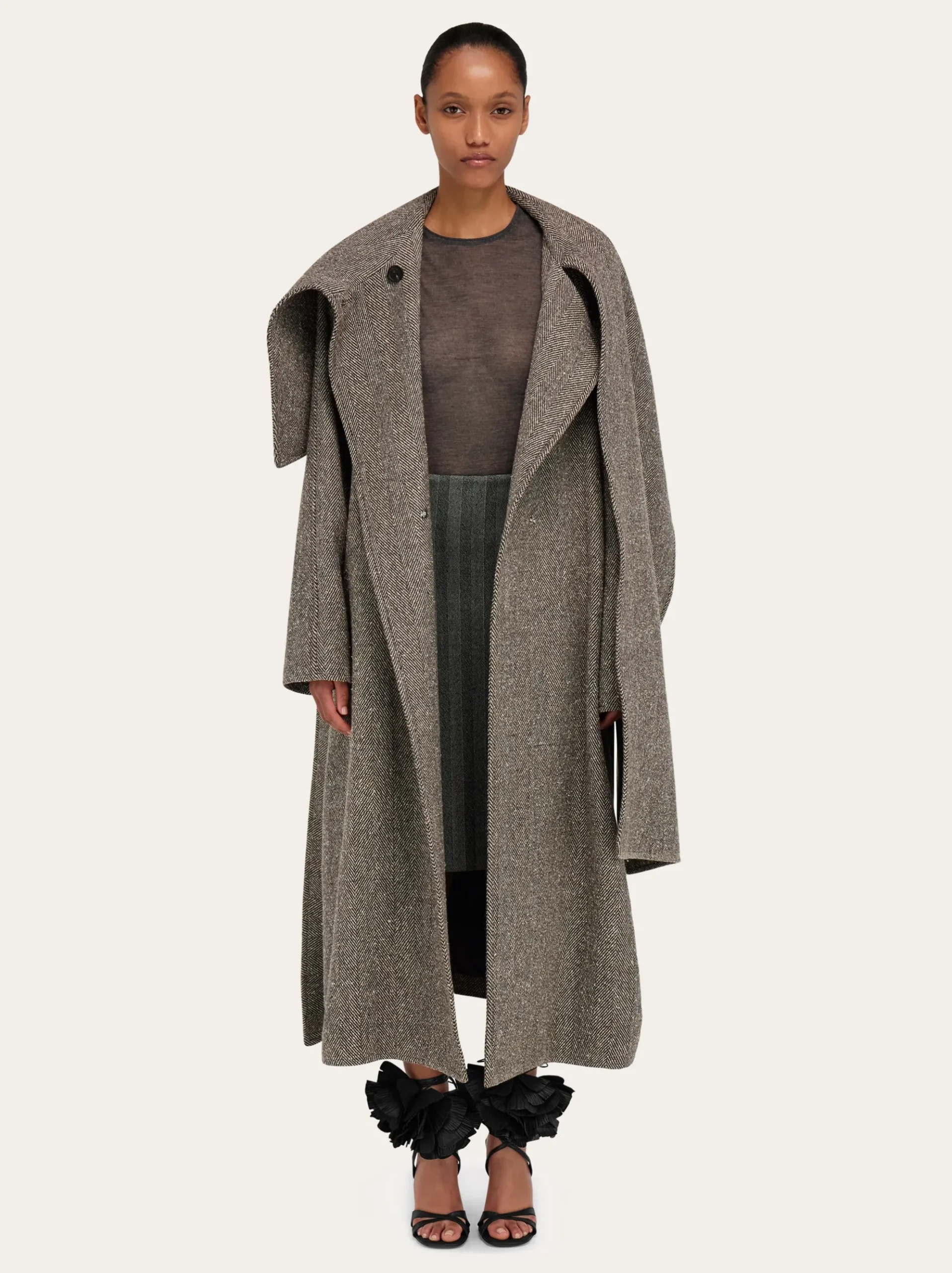 Oversize asymmetrical coat - Women