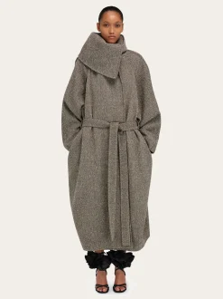 Oversize asymmetrical coat - Women
