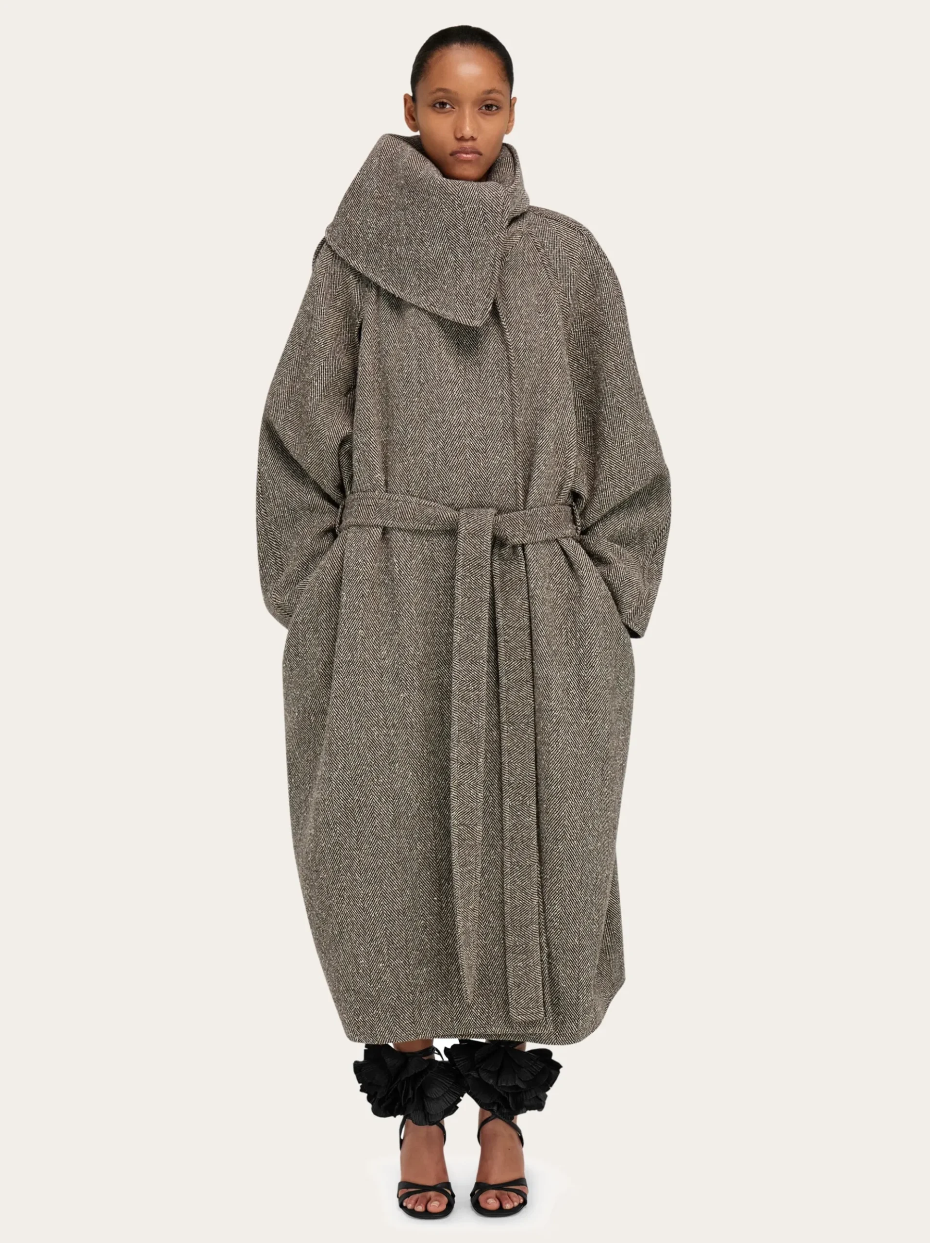 Oversize asymmetrical coat - Women