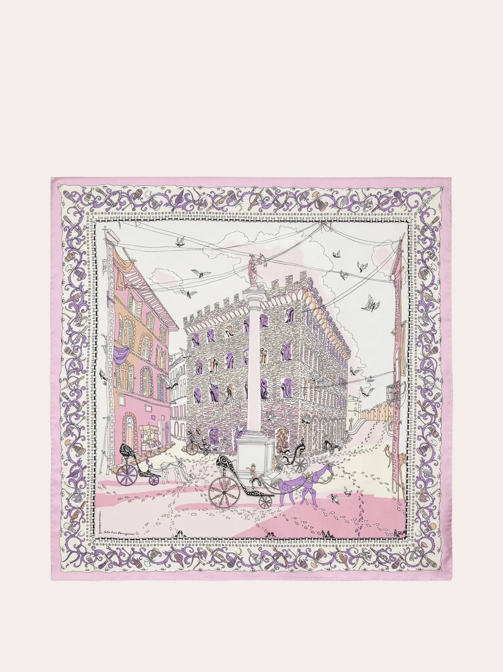 Palazzo Spini Feroni print silk scarf - Women