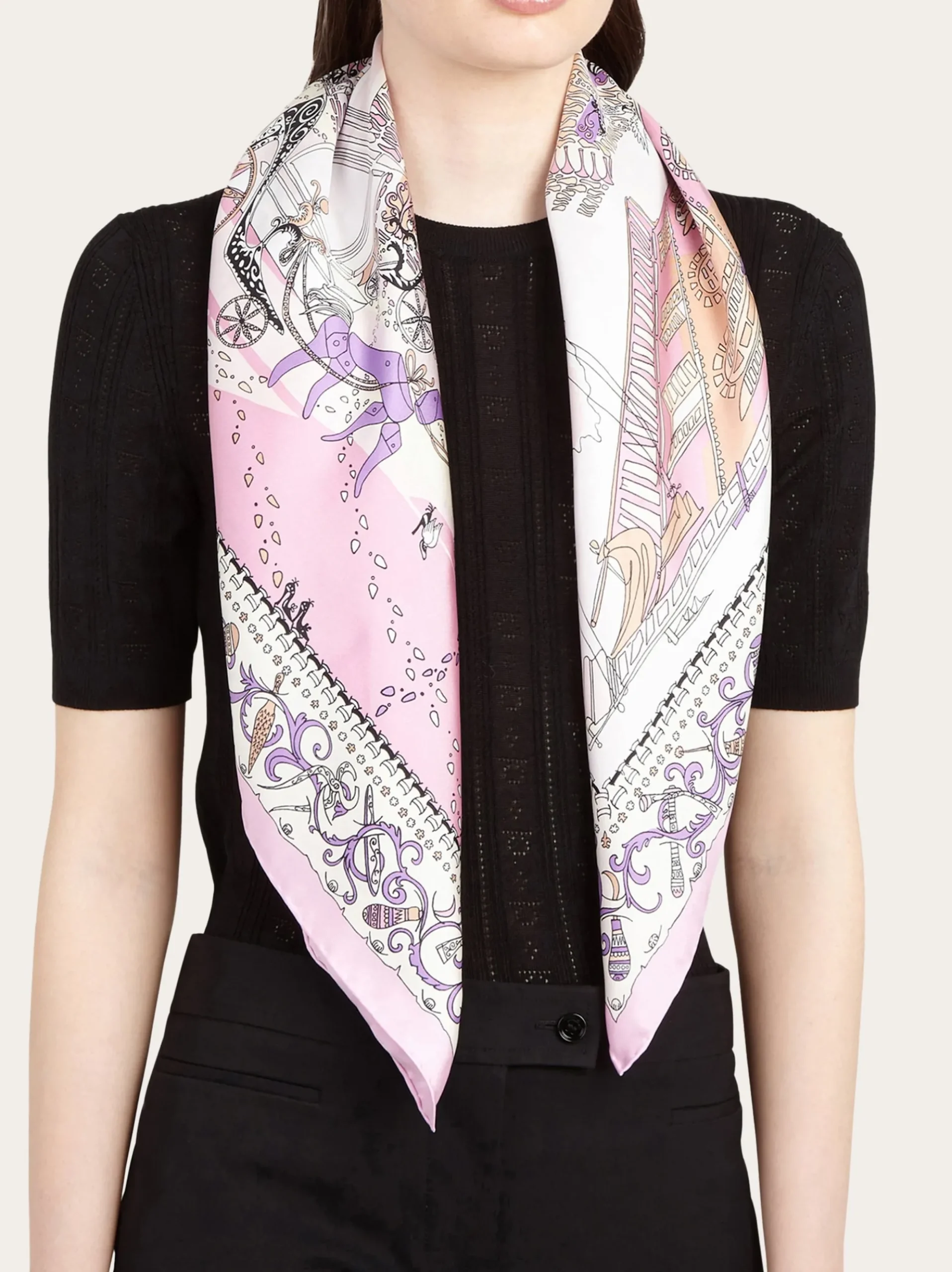 Palazzo Spini Feroni print silk scarf - Women
