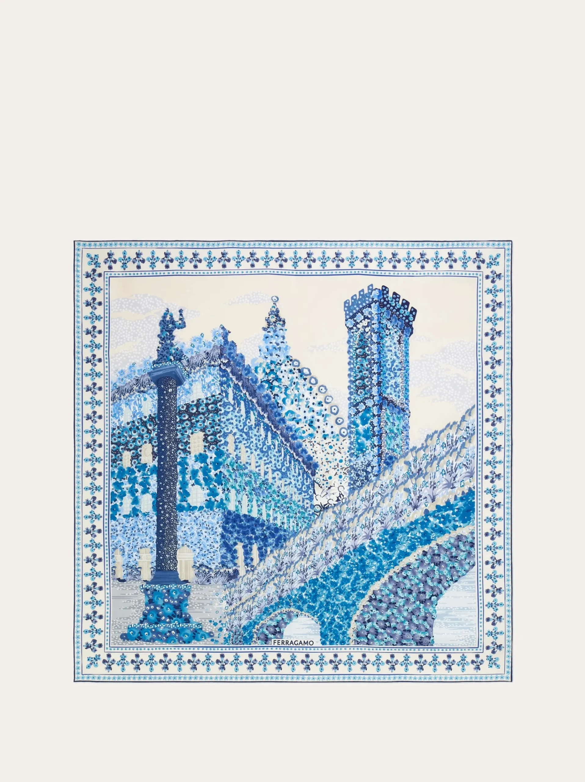 Palazzo Spini Feroni print silk scarf - Women