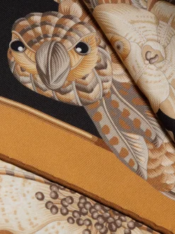 Parrots print silk foulard - Women