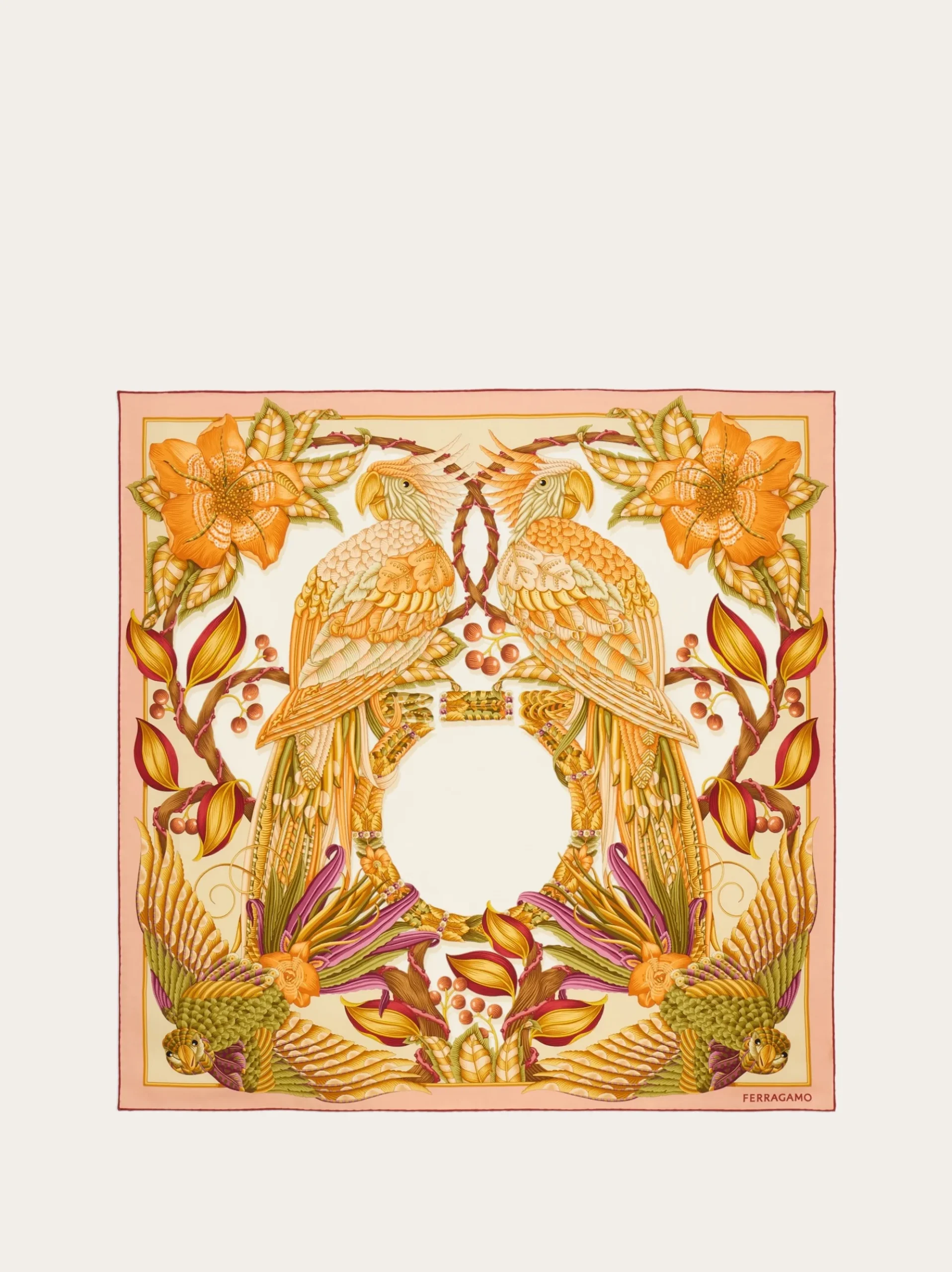 Parrots print silk scarf - Women