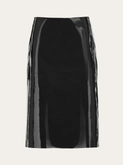 Patent leather pencil skirt - Women