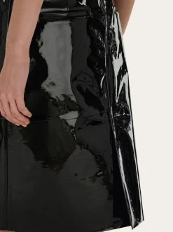 Patent leather pencil skirt - Women