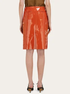 Patent leather pencil skirt - Women