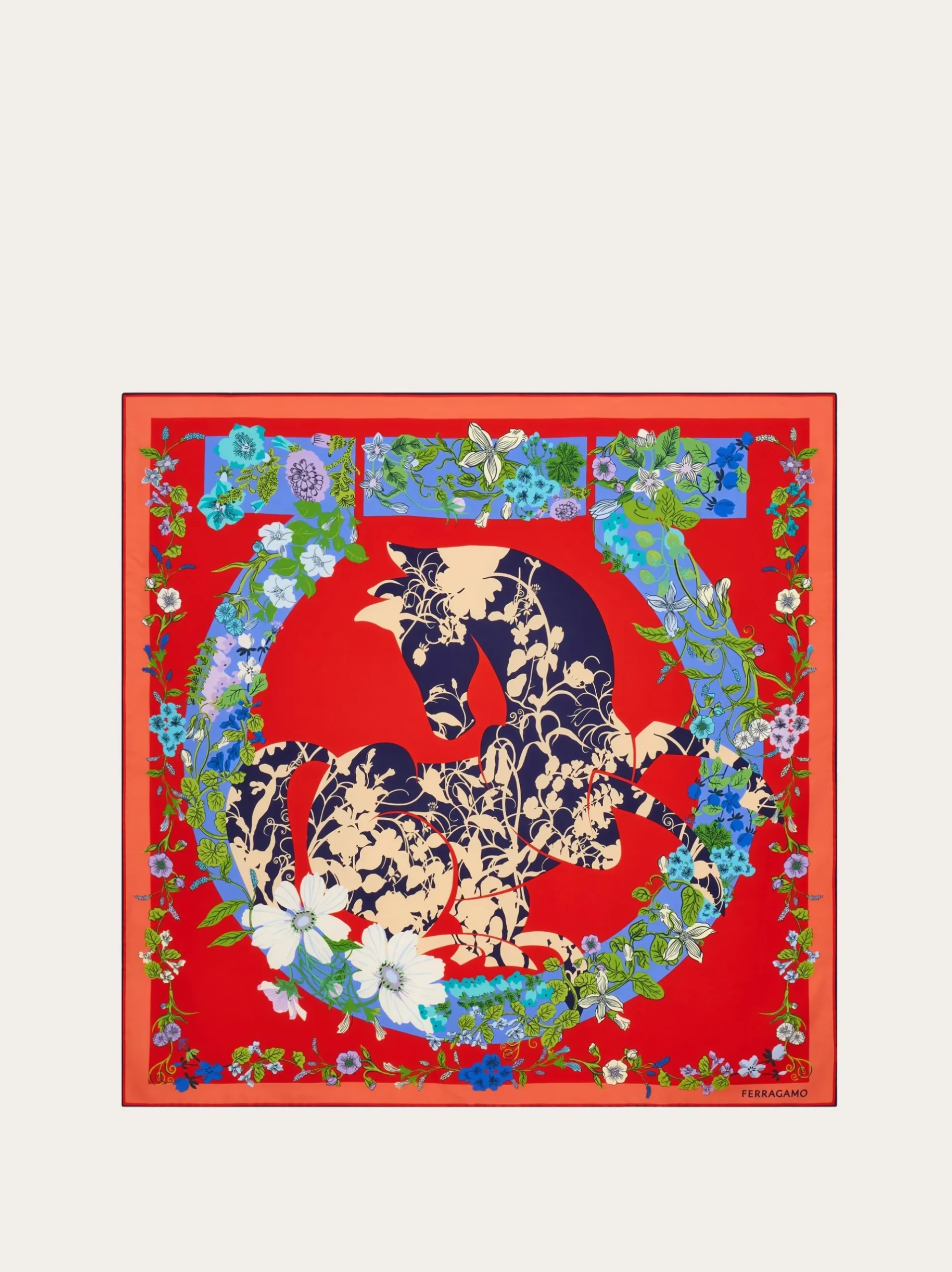 Pegasus print silk scarf - Women