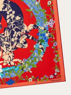Pegasus print silk scarf - Women