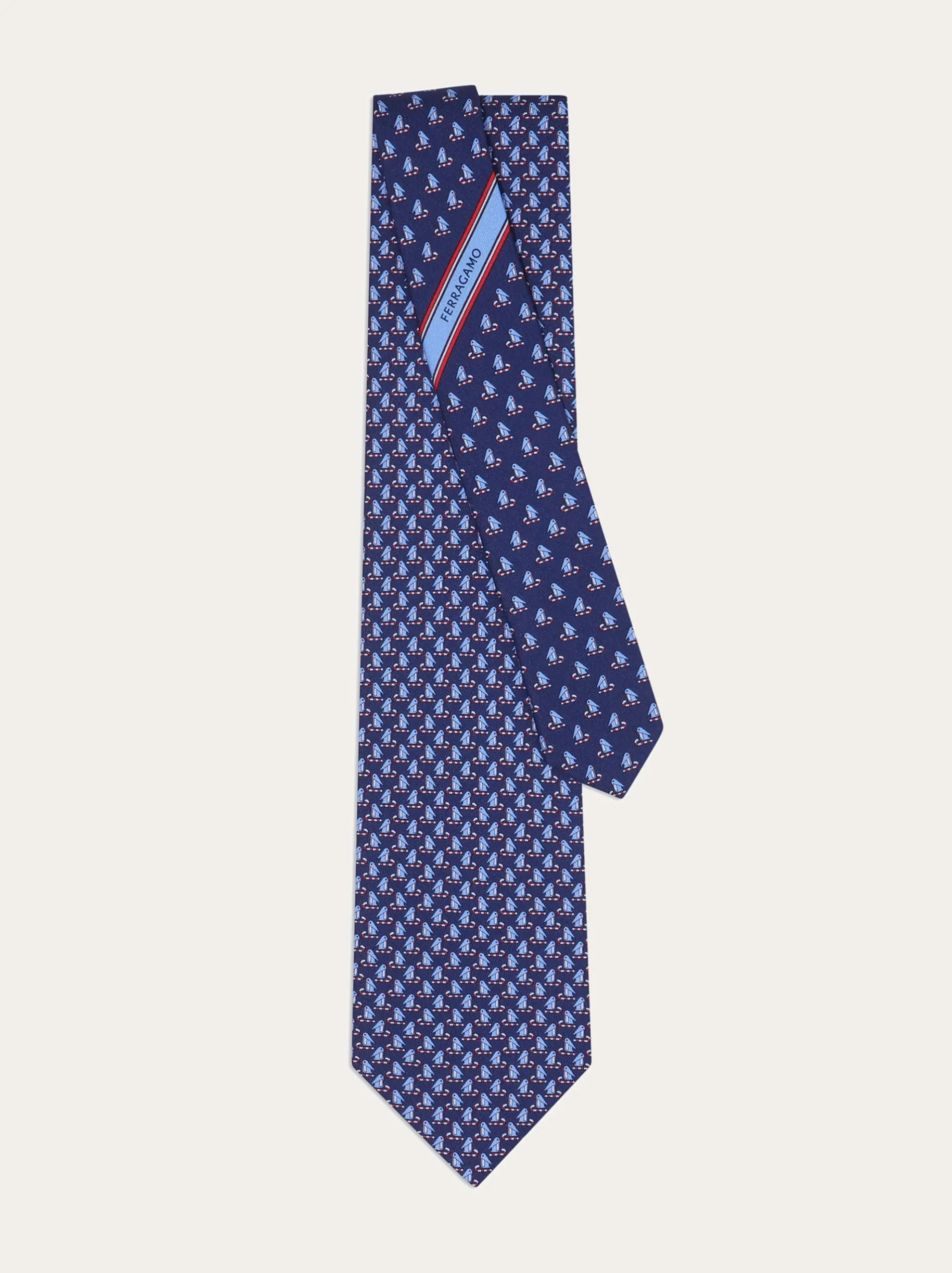 Penguin print silk tie - Men