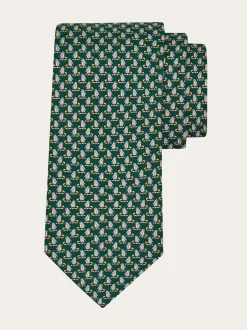 Penguin print silk tie - Men
