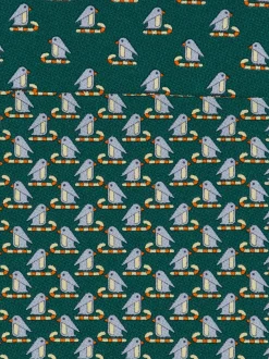 Penguin print silk tie - Men
