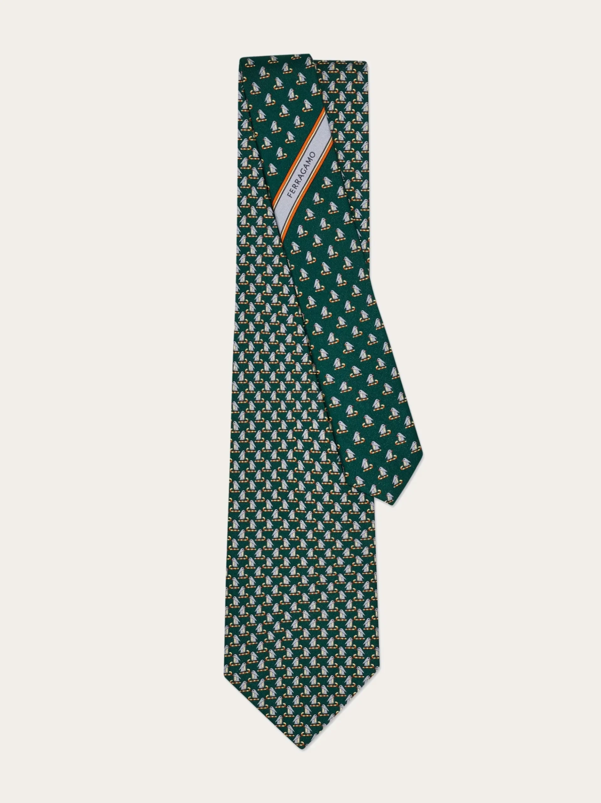 Penguin print silk tie - Men