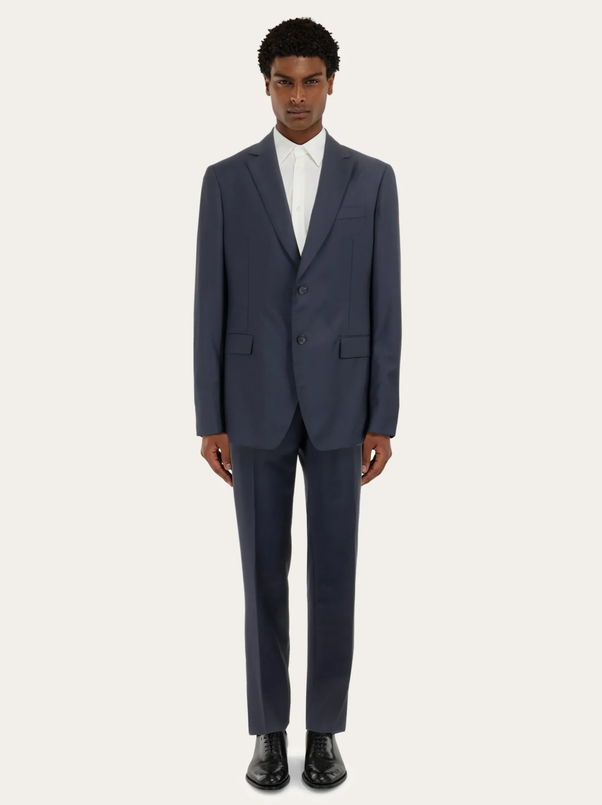 Plain suit in wool - Men