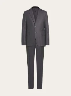 Plain suit in wool - Men