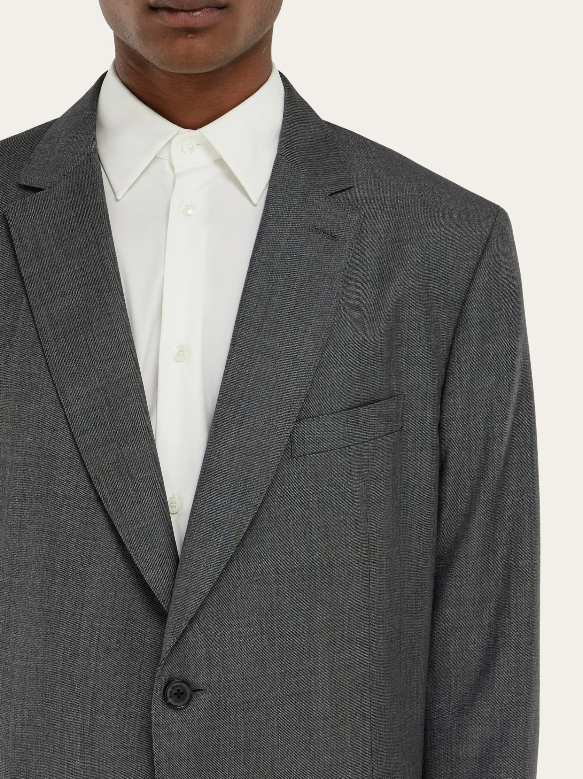 Plain suit in wool - Men