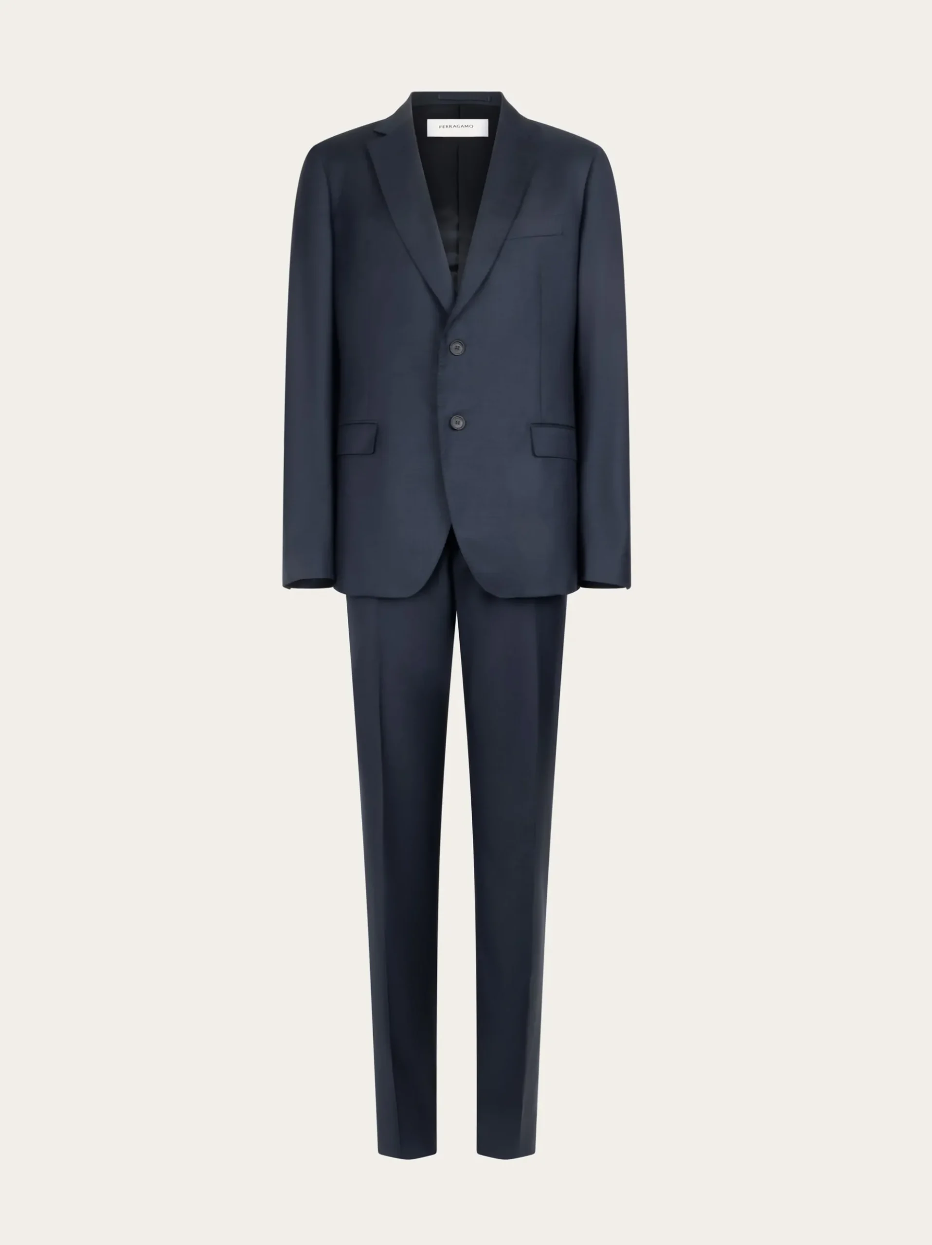 Plain suit in wool - Men