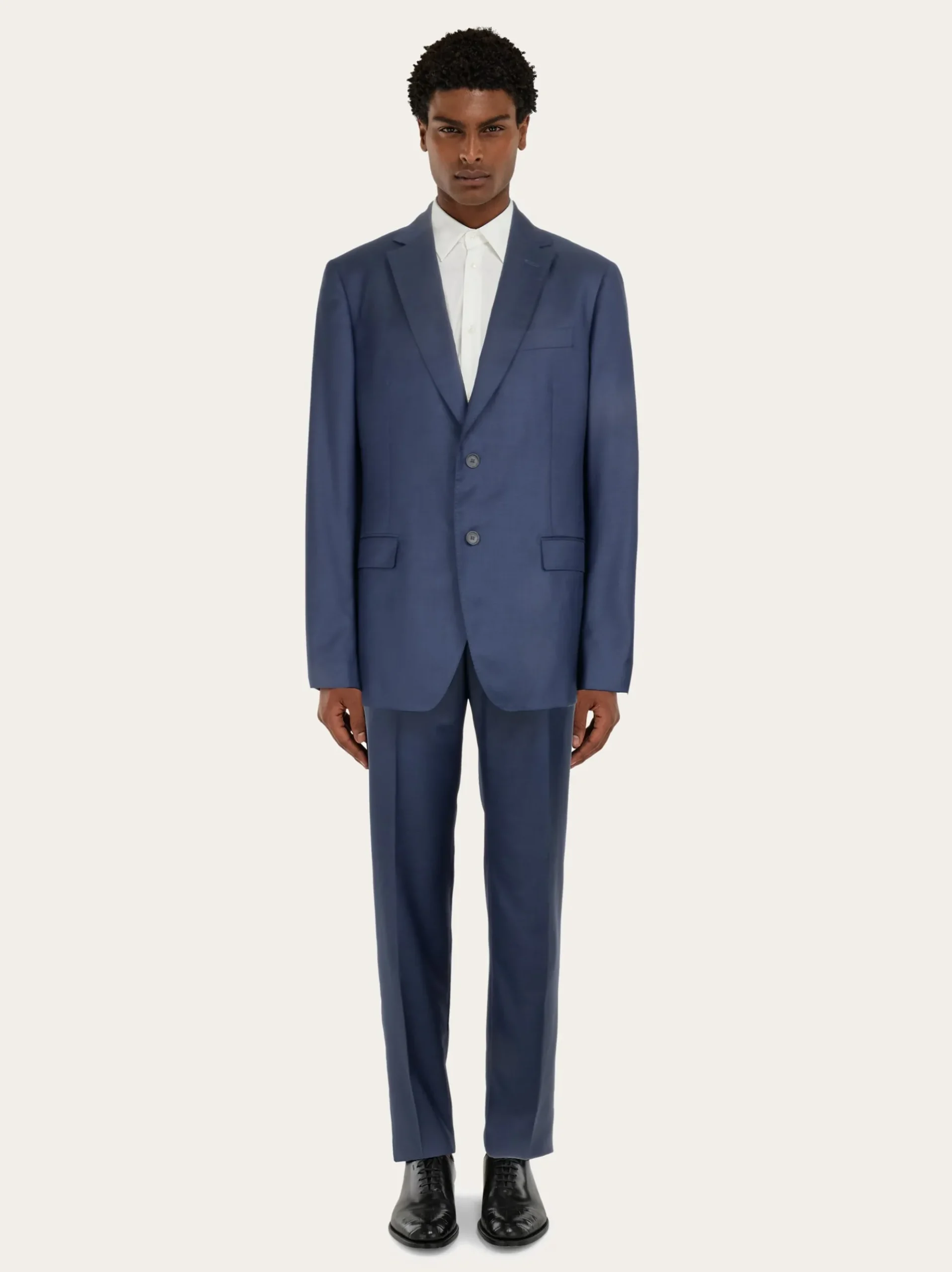 Plain suit in wool - Men