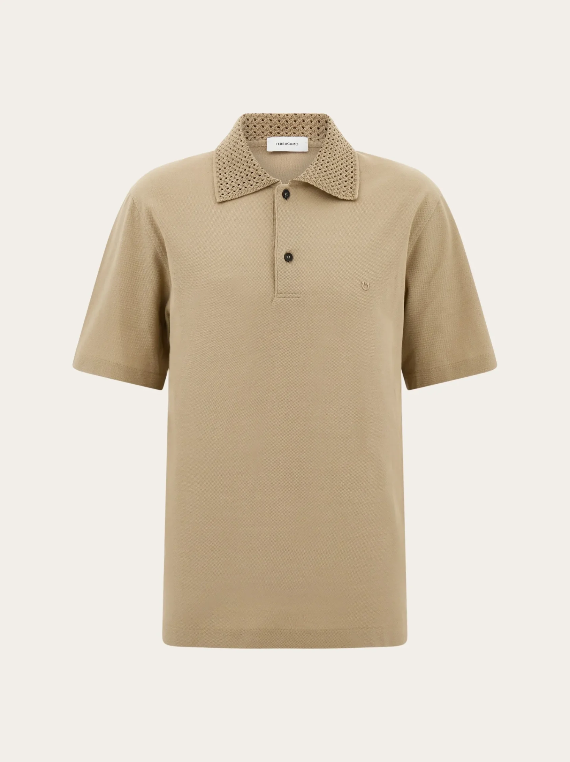 Polo shirt with knitted collar - Men