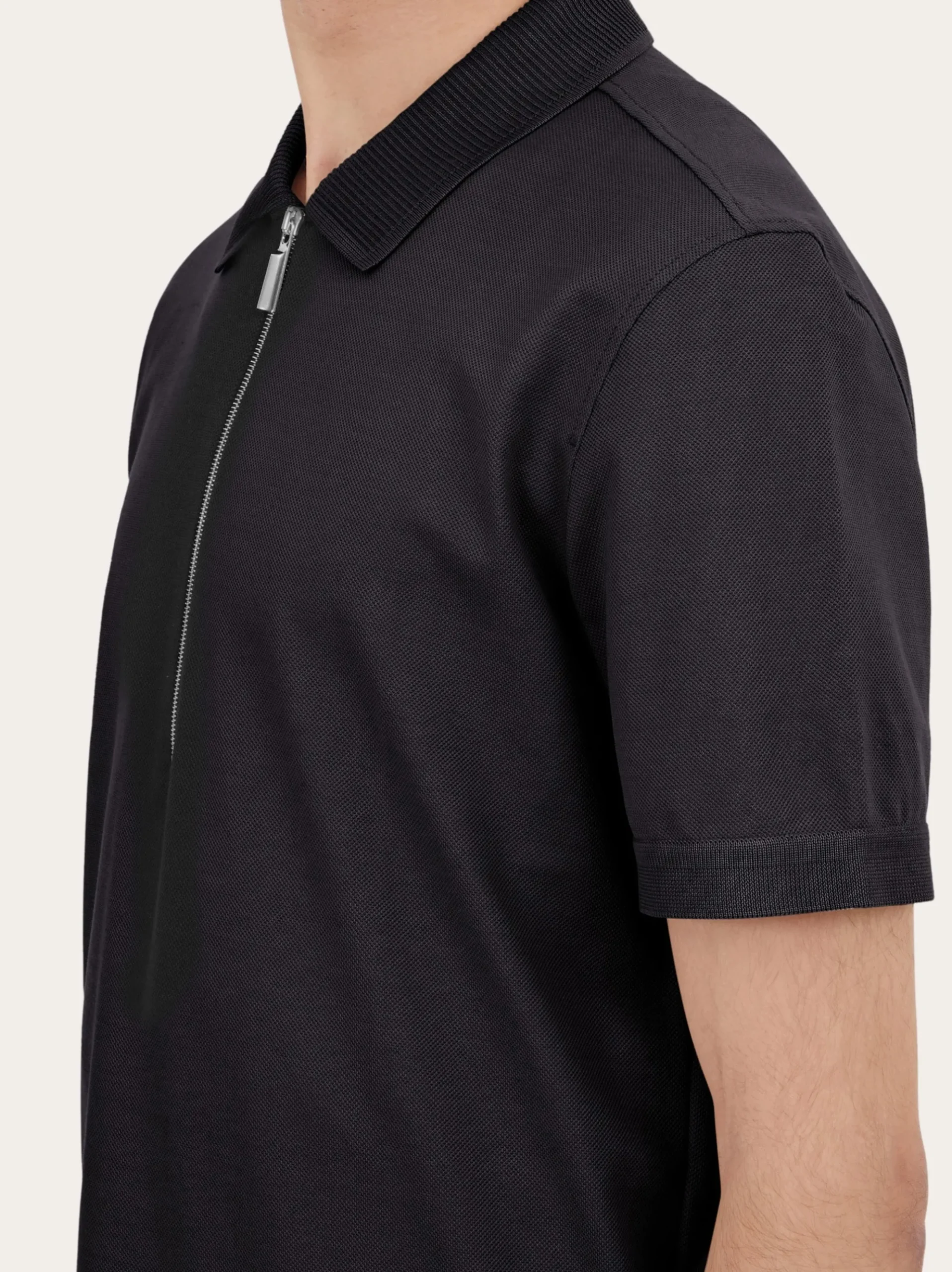 Polo with zip collar - Men