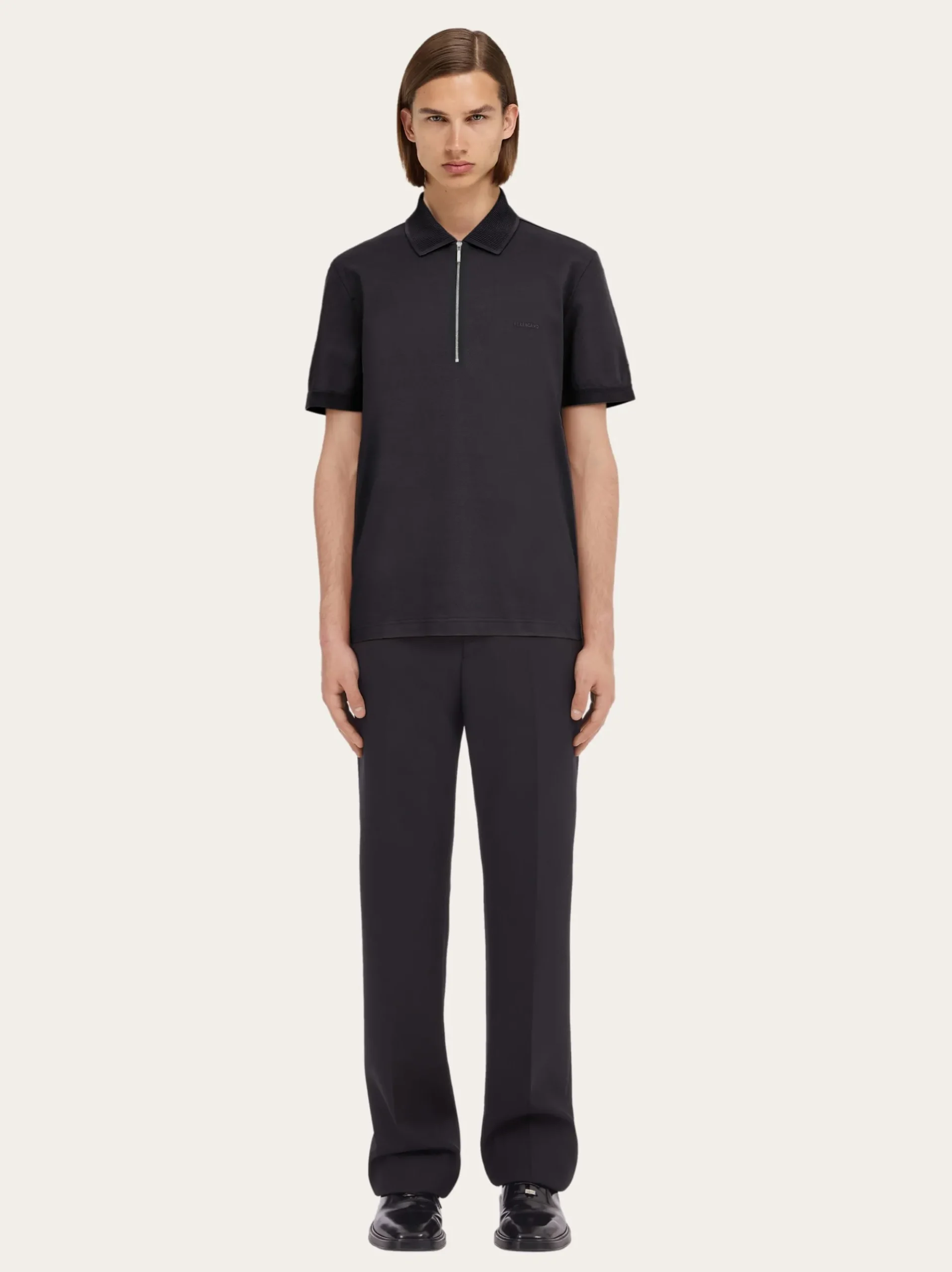 Polo with zip collar - Men