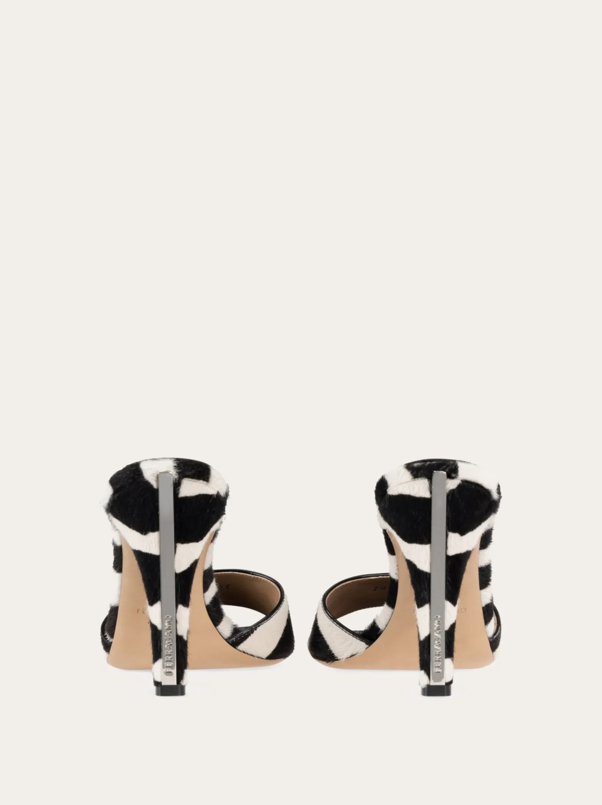 Pony skin heeled slide - Women