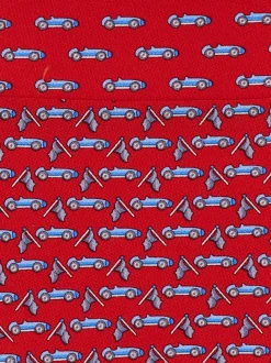 Race print silk tie - Men