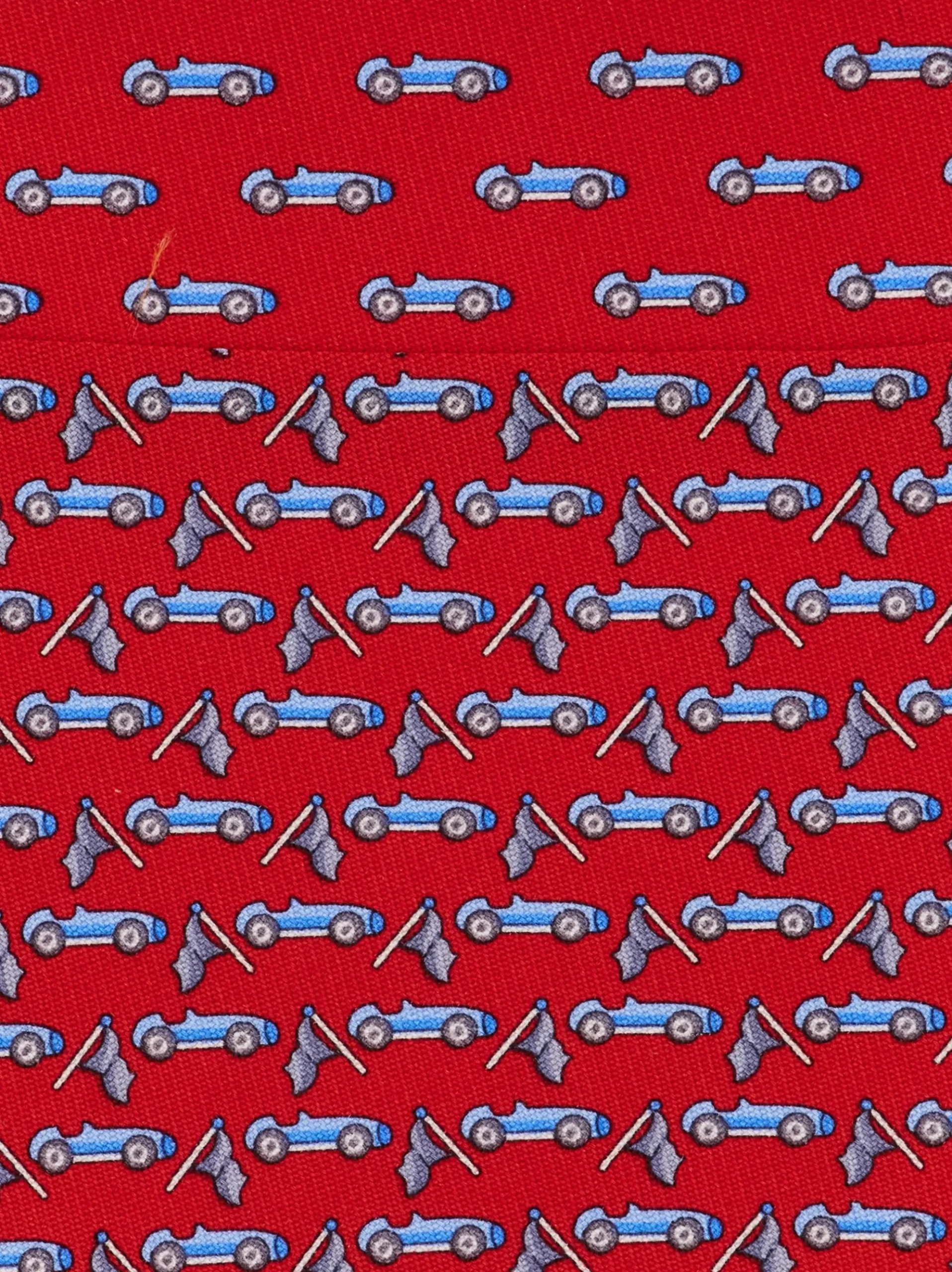 Race print silk tie - Men