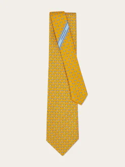Race print silk tie - Men
