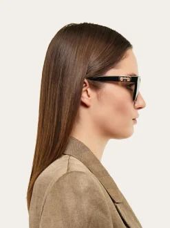 Rectangular frame sunglasses - Women