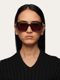 Rectangular frame sunglasses - Women