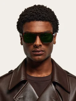 Rectangular frame sunglasses - Men