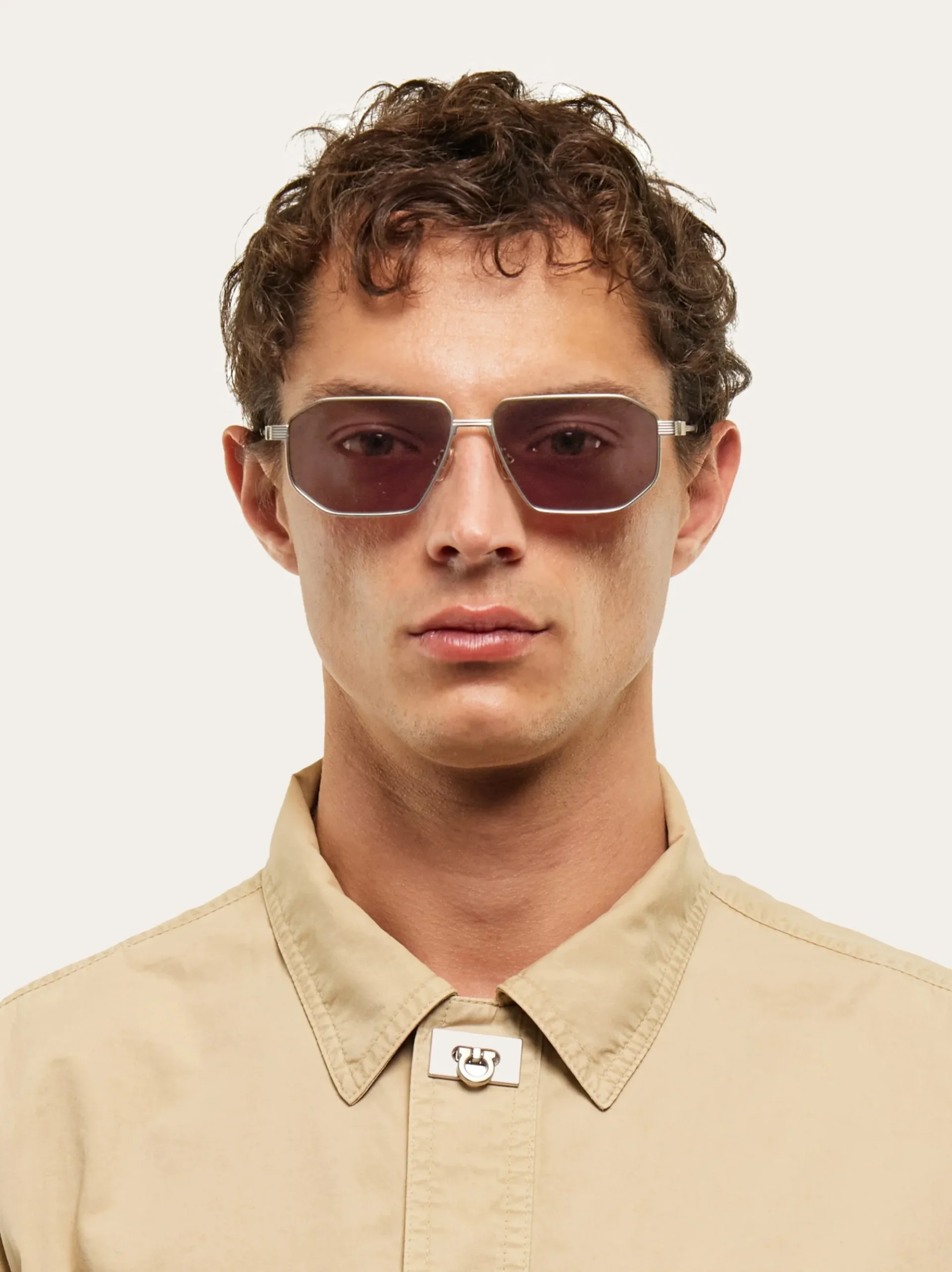 Rectangular frame sunglasses - Men