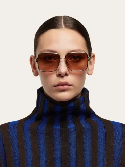 Rectangular frame sunglasses - Women