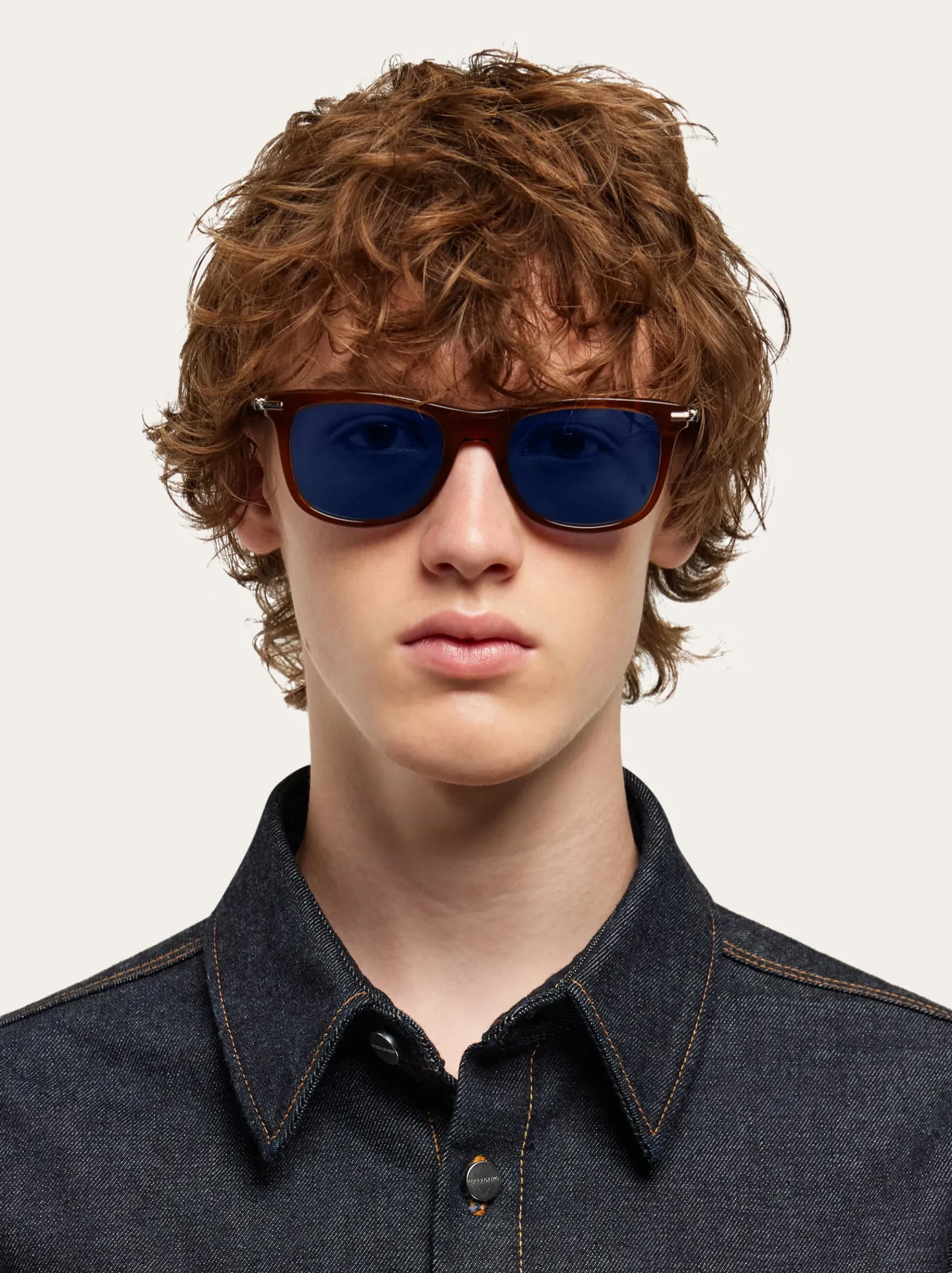 Rectangular frame sunglasses - Men