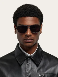 Rectangular frame sunglasses - Men