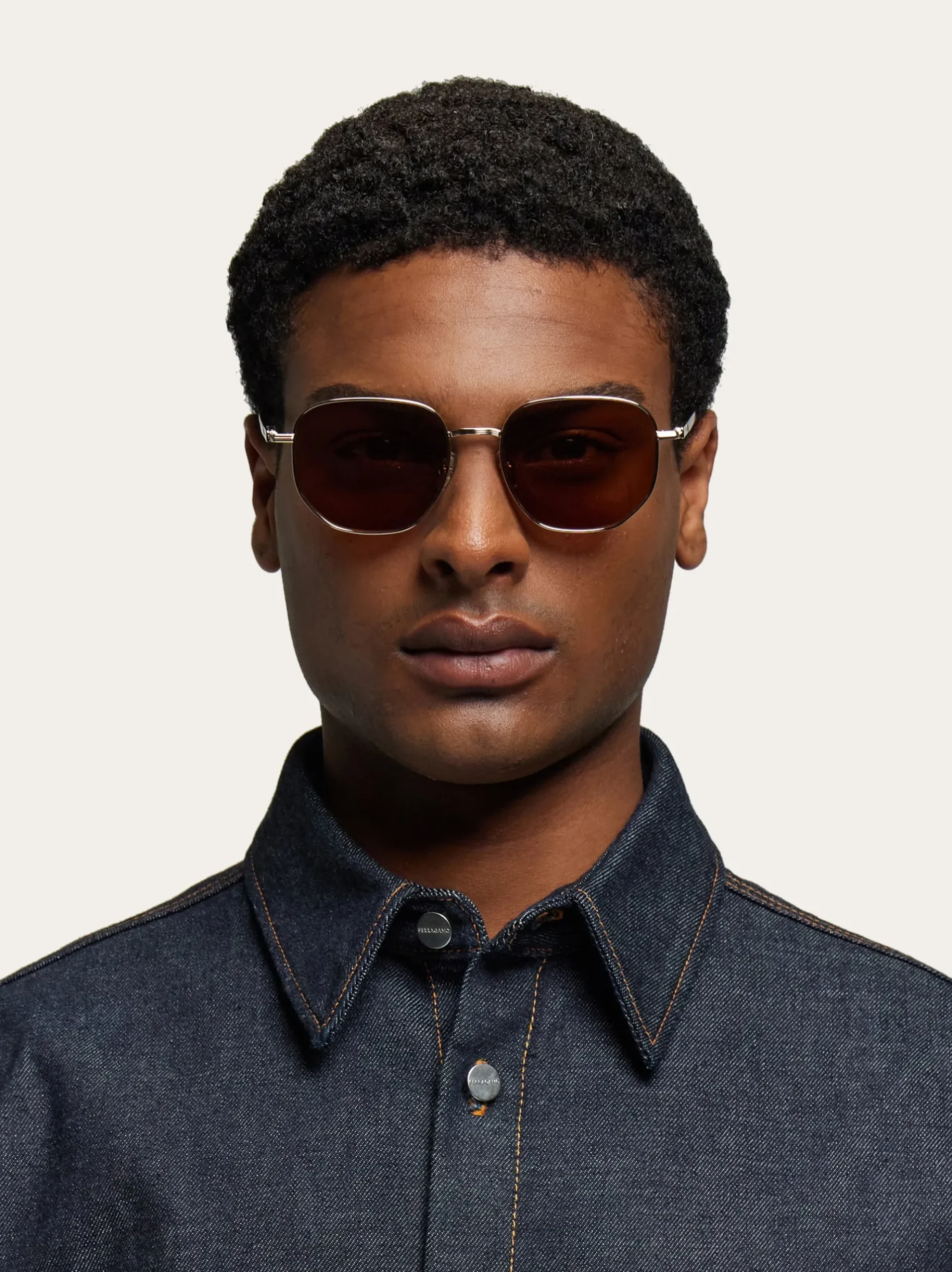 Rectangular frame sunglasses - Men