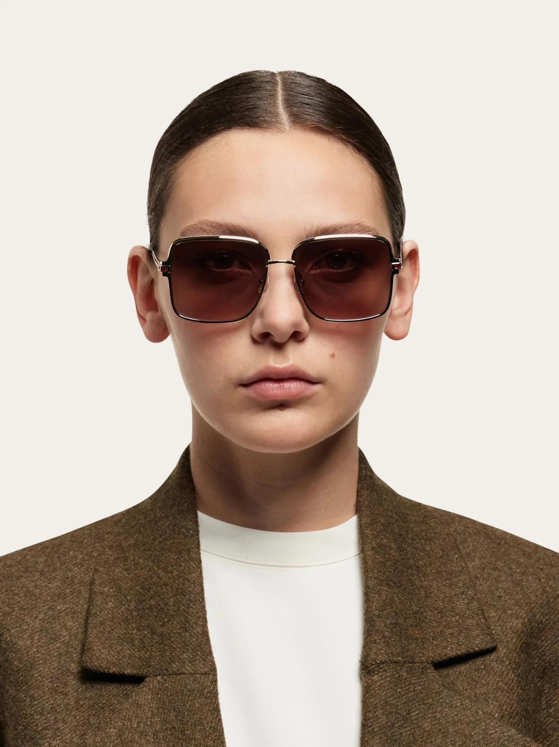 Rectangular frame sunglasses - Women